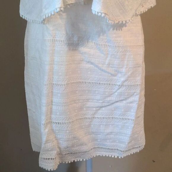 Chelsea28 Small White Criss Cross Mini Summer Dress - Picture 9 of 15